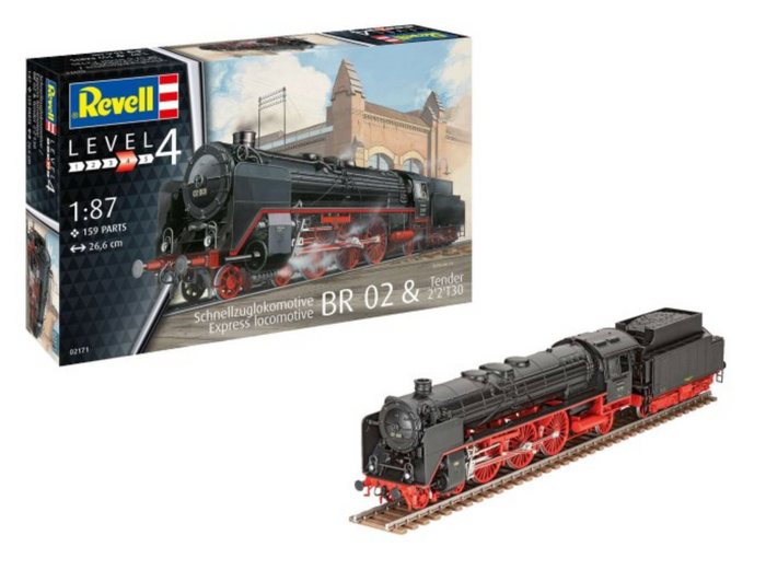 Revell - 1/87 Express Locomotive BR02 & Tender 2'2' T30