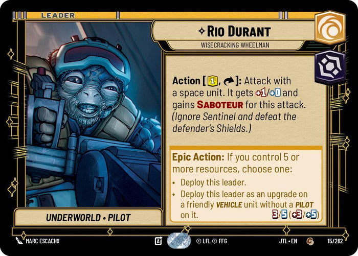 SWU - Rio Durant - Wisecracking Wheelman  (015/262)