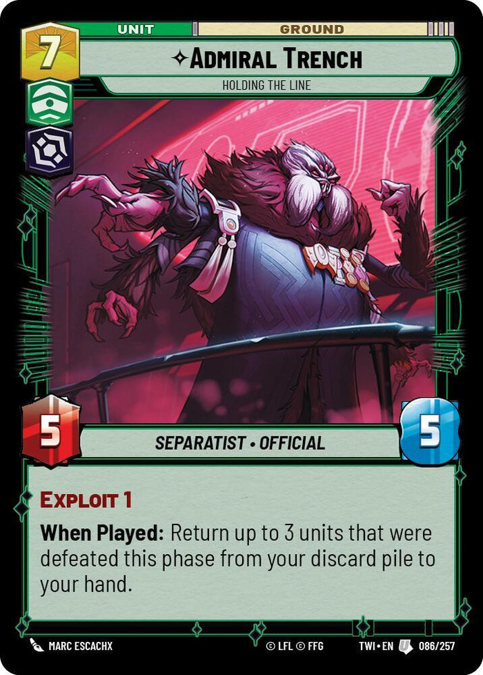 SWU - Admiral Trench - Holding the Line (086/257) (Foil)