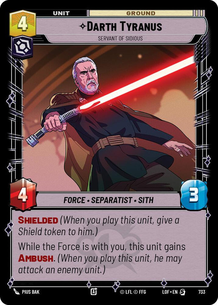 SWU - Darth Tyranus - Servant of Sidious  (733) (Foil)