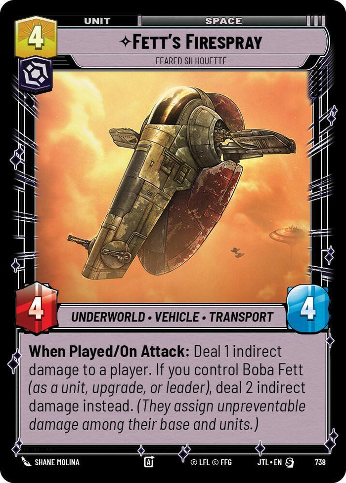 SWU - Fett's Firespray - Feared Silhouette  (738) (Foil)