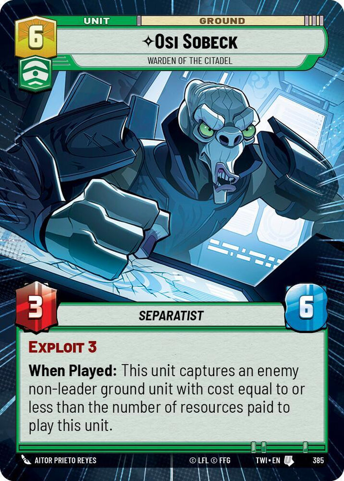 SWU - Osi Sobeck - Warden of the Citadel (385) (Hyperspace Foil)
