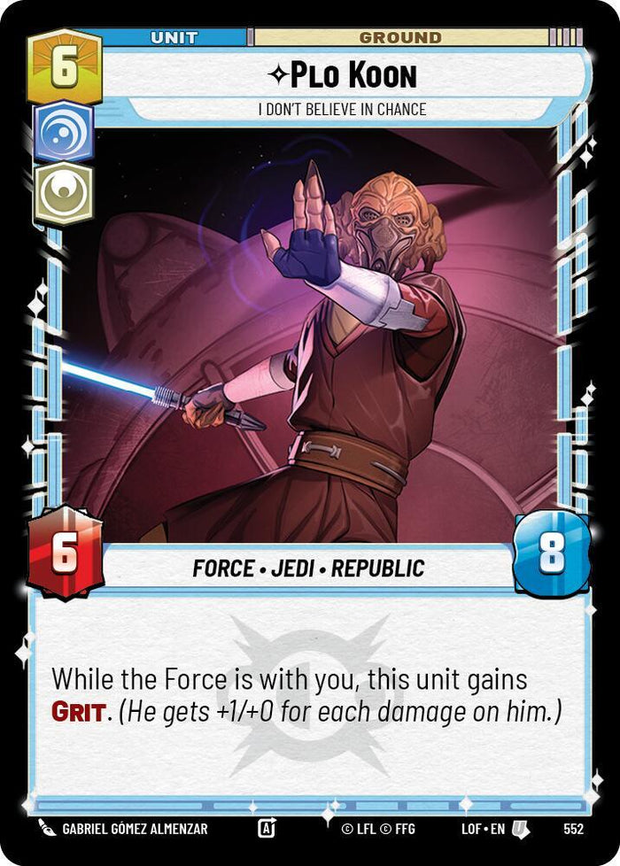 SWU - Plo Koon - I Don't Believe In Chance  (552) (Foil)