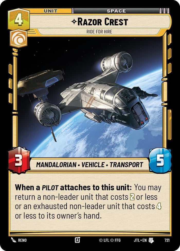 SWU - Razor Crest - Ride for Hire  (721) (Foil)