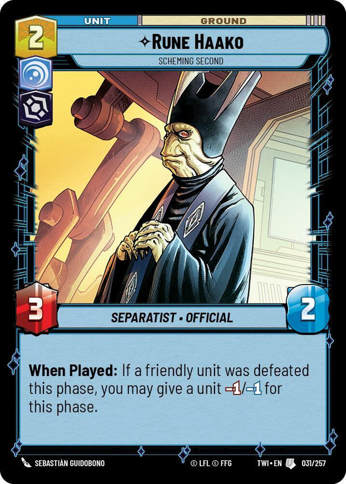 SWU - Rune Haako - Scheming Second (031/257)