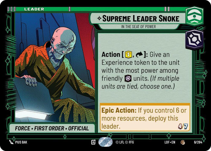 SWU - Supreme Leader Snoke - In the Seat of Power  (006/264)