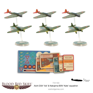 Warlord - Blood Red Skies Aichi D3A 'Val' & Nakajima B5N 'Kate' squadron