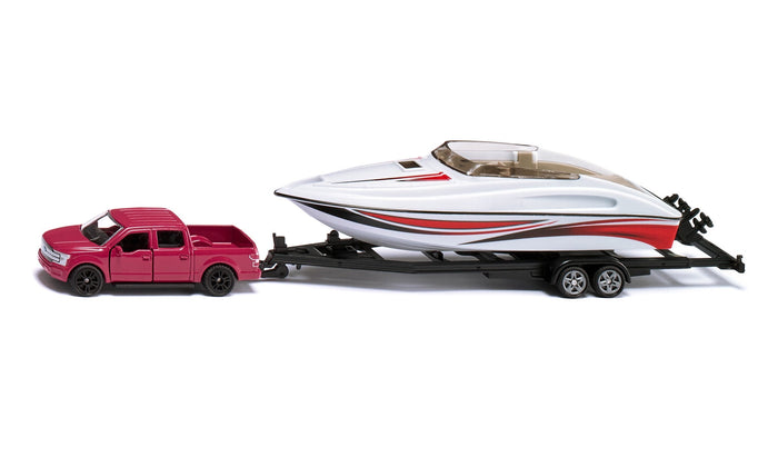 Siku - 1/50 Ford F150 w/ Motorboat (27.5cm Long)