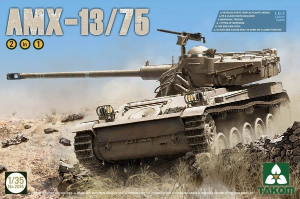 Takom - 1/35 IDF Light Tank AMX-13/75 (2 in 1)