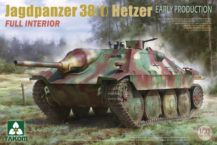 Takom - 1/35 Jagdpanzer 38(t) Hetzer Early Production with Full Interior