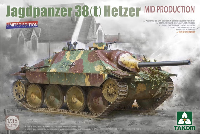 Takom - 1/35 Jagdpanzer 38(t) Hetzer Mid Production (Limited Edition)