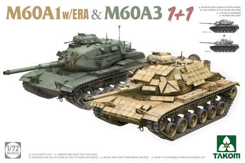 Takom - 1/72 M60A1 w/ ERA & M60A3 (1+1)