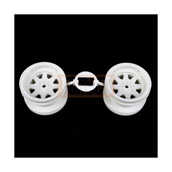 Tamiya - 0445095 - White Rear Wheel for 58056 (2) (Falcon)