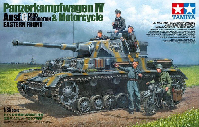 Tamiya - 1/35 PZKW IV Ausf.G Early Production w/ Motorcycle