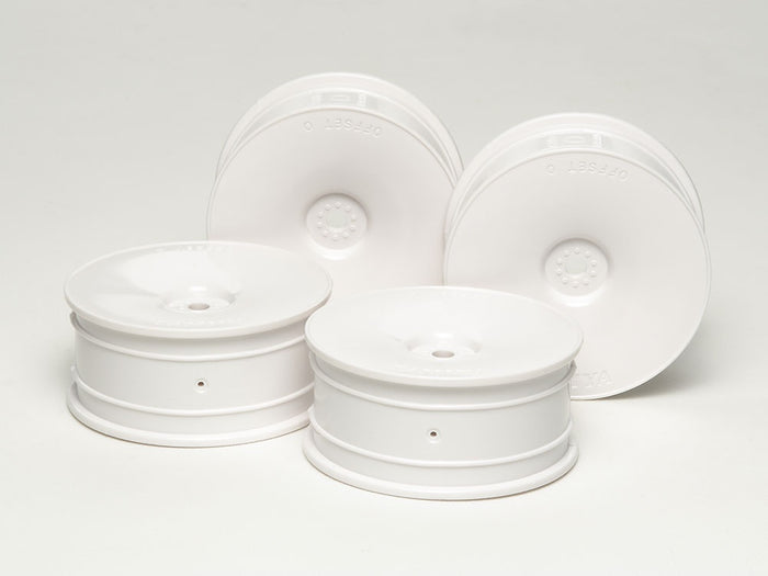 Tamiya - Medium Narrow Dish Wheel - White (Offset 0) (4)