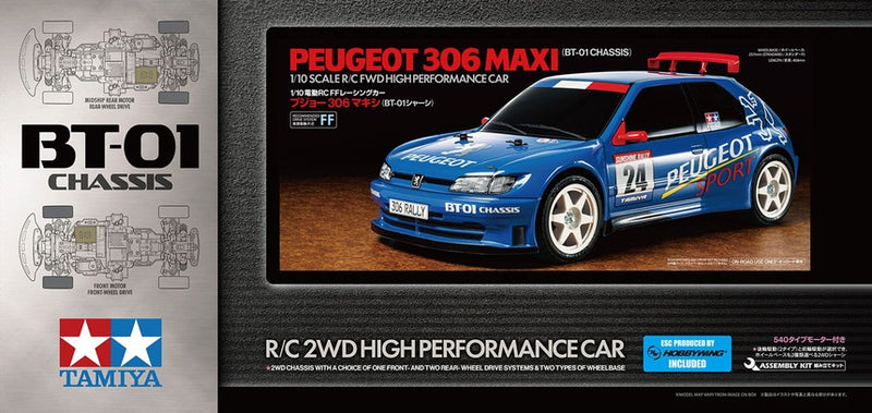 Tamiya - R/C Peugeot 306 Maxi (BT01) (w/ ESC Incl.) – Jix Hobbies