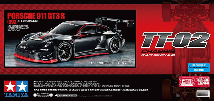 Tamiya - R/C Porsche 911 GT3 R (992) (TT02) (w/ ESC Incl.)