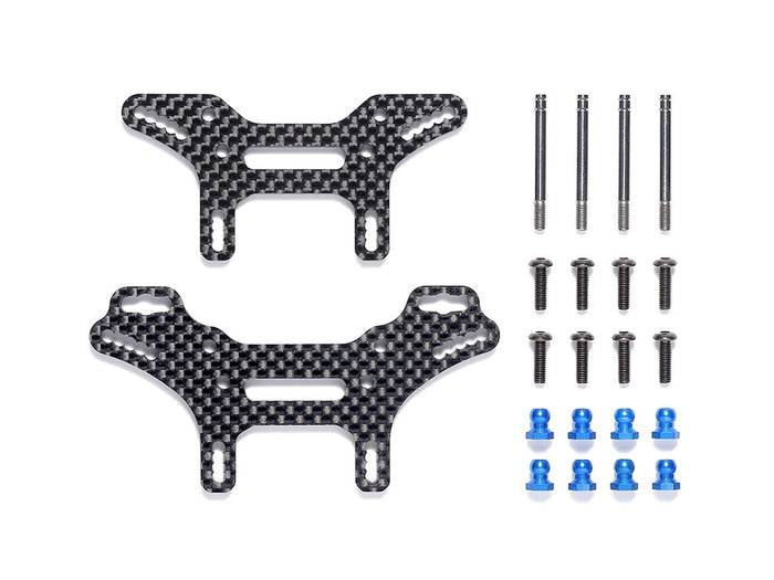 Tamiya - XV02 Short Carbon Damper Stay Set