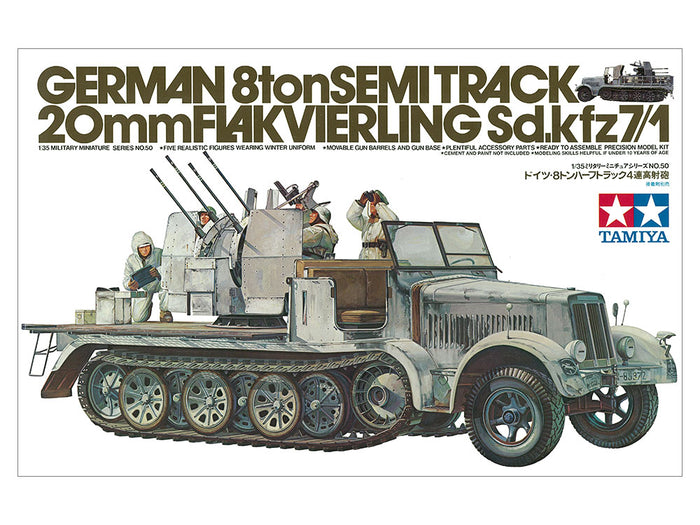 Tamiya - 1/35 German 8ton Semitrack 20mm Flakvierling Sd.Kfz. 7/1