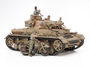 Tamiya - 1/35 German PZKW IV Ausf.F & Motorcycle Set