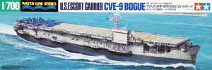 Box art of the Tamiya - 1/700 US Escort Carrier CVE-9 Bogue