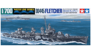 Box art of the Tamiya - 1/700 US Navy DD445 Fletcher