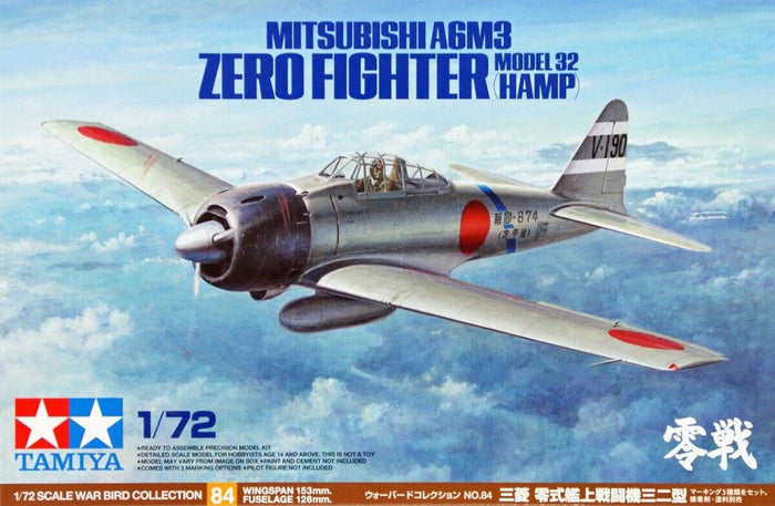 Tamiya - 1/72 A6M3 Zero Model 32 (Hamp)