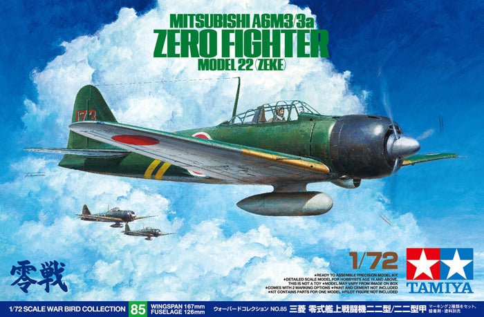 Tamiya - 1/72 A6M3/3a Zero Model 22 (Zeke)