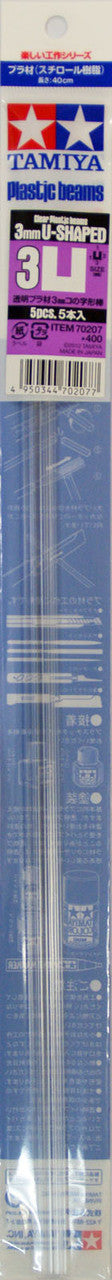 Tamiya - Clear Plastic Beams 3mm U-Shaped (5pcs)