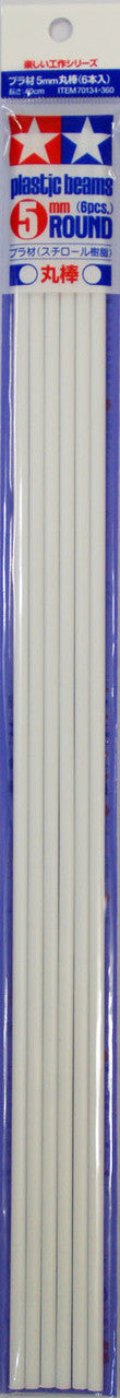 Tamiya - Plastic Beams 5mm Round (6pcs)
