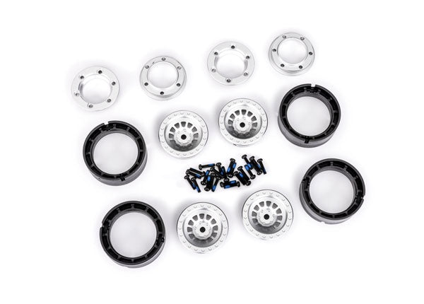 Traxxas - 9881-SLVR - Wheels 1.0" Aluminum (Silver Anodized) Wheels (4) (TRX-4M)