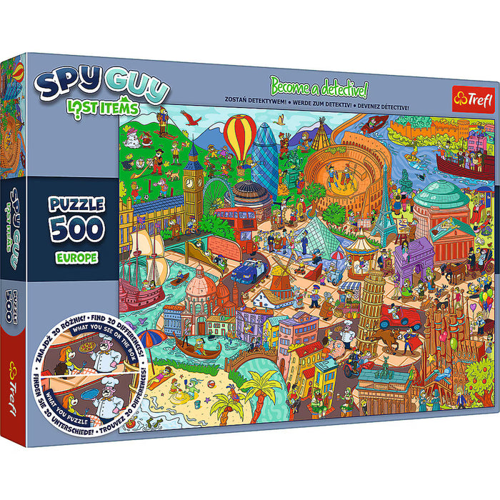 Trefl - Spy Guy Lost Items: Europe (500 pcs)