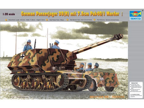 Trumpeter - 1/35 German Panzerjager 39(H) mit 7.5cm Pak40/1 Marder