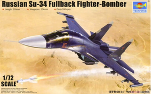 Box art of the Trumpeter - 1/72 Sukhoi SU-34 Full Back Fighter-Bomber