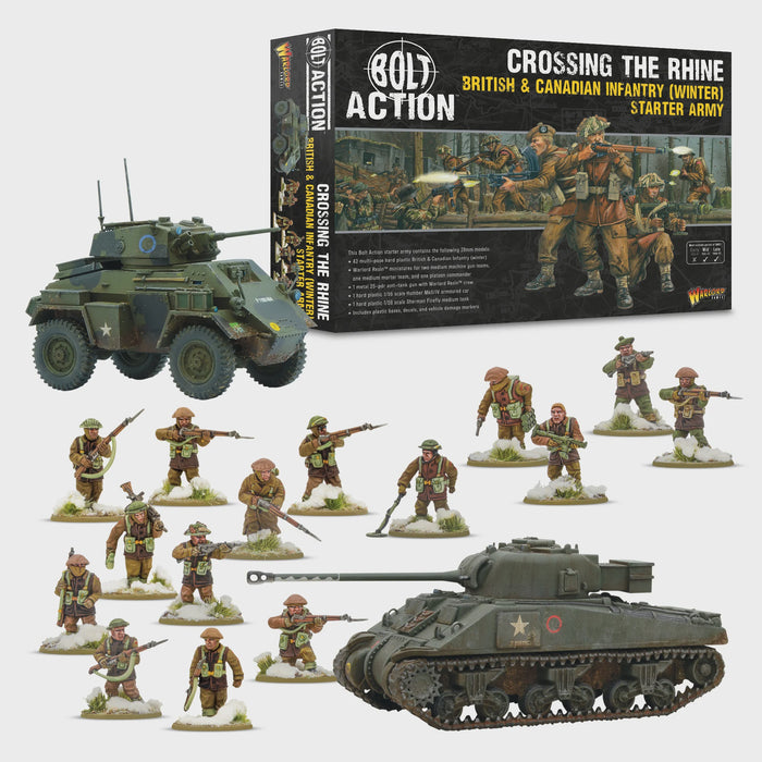 Warlord - Bolt Action  British & Canadian Infantry (Winter) Starter Army "Crossing The Rhine"