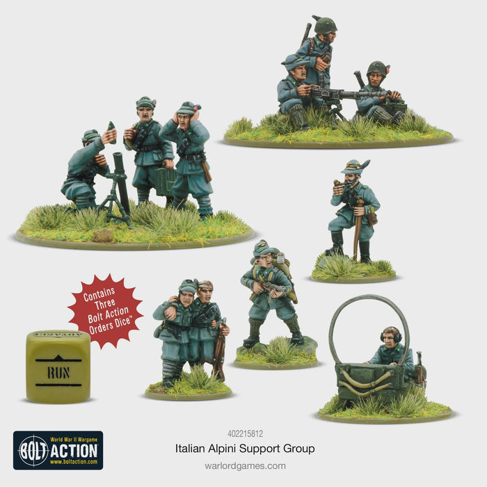 Warlord - Bolt Action  Italian Alpini Support Group