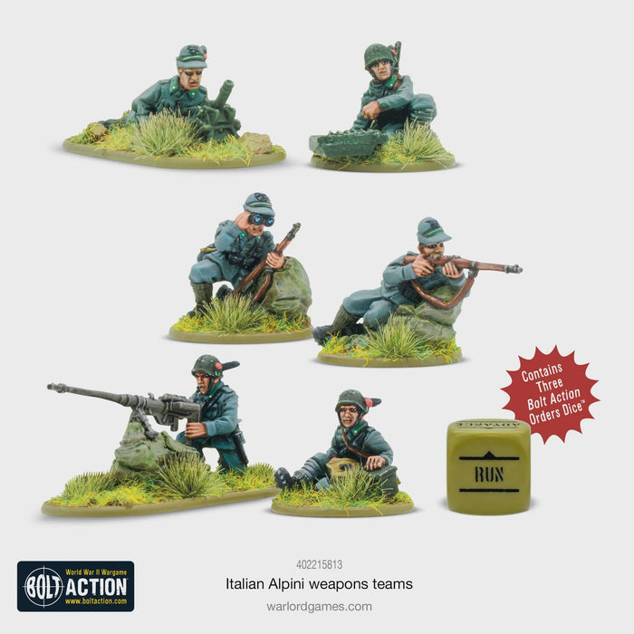 Warlord - Bolt Action  Italian Alpini Weapons Team