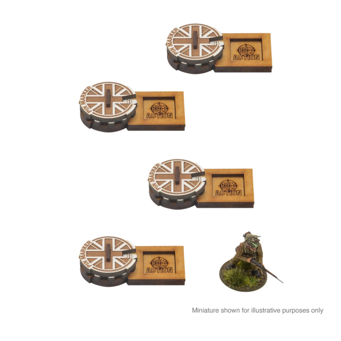 Warlord - Bolt Action  Unit Pin Markers - Great Britain (MDF)