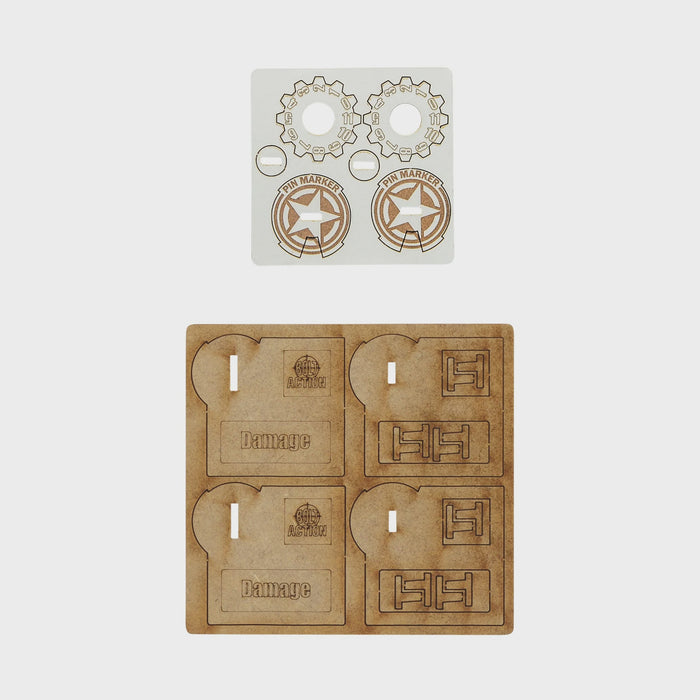 Warlord - Bolt Action  Vehicle Pin Markers - USA (MDF)