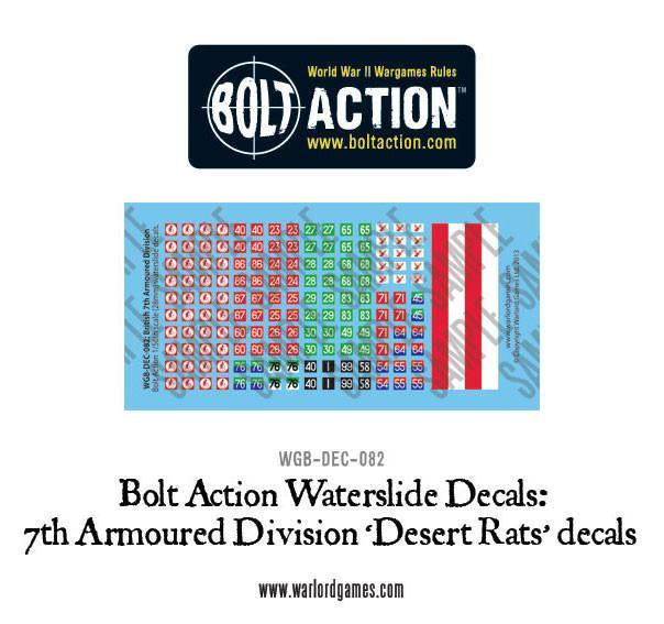 Warlord - Bolt Action Decals - 7th Armoured Division 'Desert Rats'