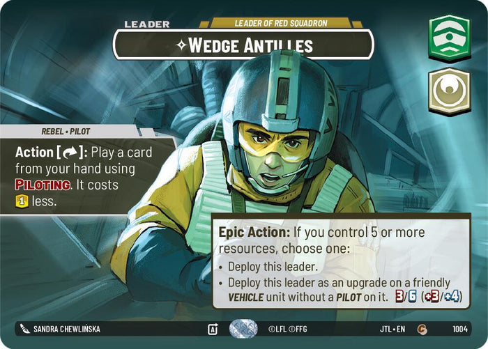 SWU - Wedge Antilles - Leader of Red Squadron  (1004) (Showcase) (Foil)