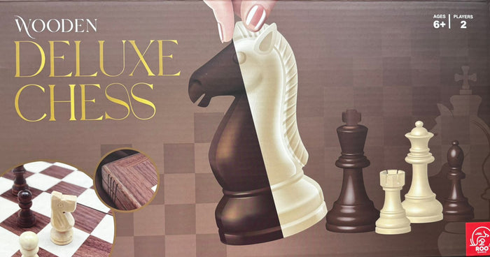 Roo Games - Wooden Deluxe Chess – Jix Hobbies