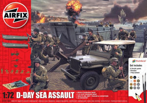 Airfix - 1/72 D-Day Sea Assault - 75th Anniversary (Set incl. Paints)