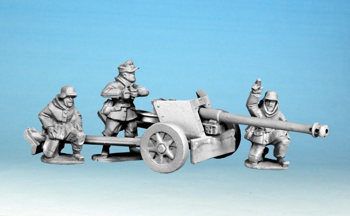 Artizan Design - German PaK40 gun with crew in Winter uniforms (Metal)
