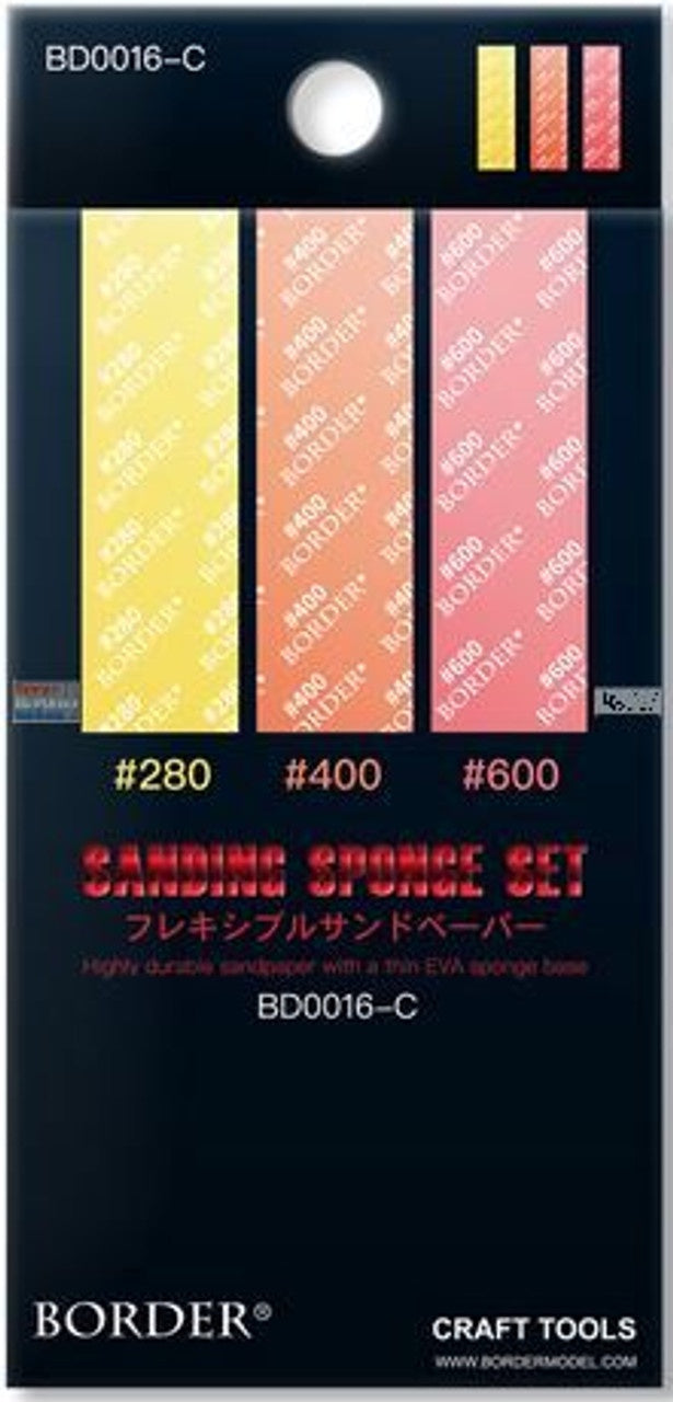 Border Model - Sanding Sponge Set 280# 400# 600# (3 sizes x 6 items per size)