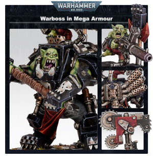 GW - Warhammer 40k Orks: Ork Warboss In Mega Armour (50-56)