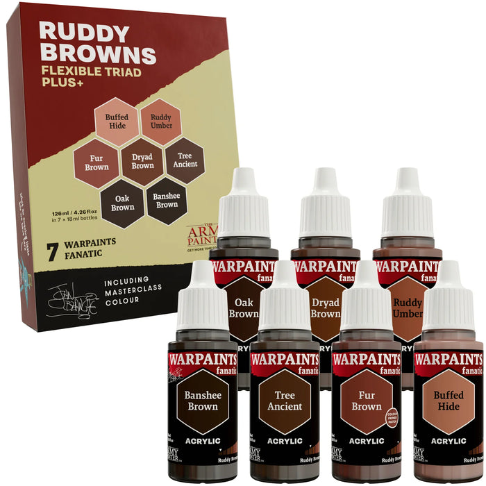 Army Painter - Flexible Triad PLUS+: Ruddy Browns Paint set