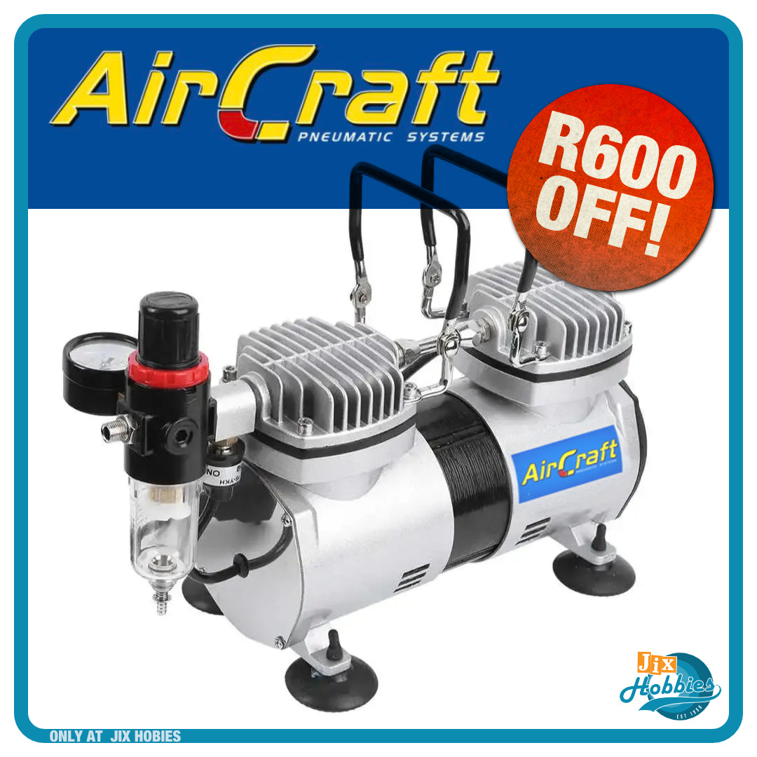 Mini Piston Compressor AirCraft - Mini Air Compressor -Piston Type w/Regulator & Watertrap (2 ...