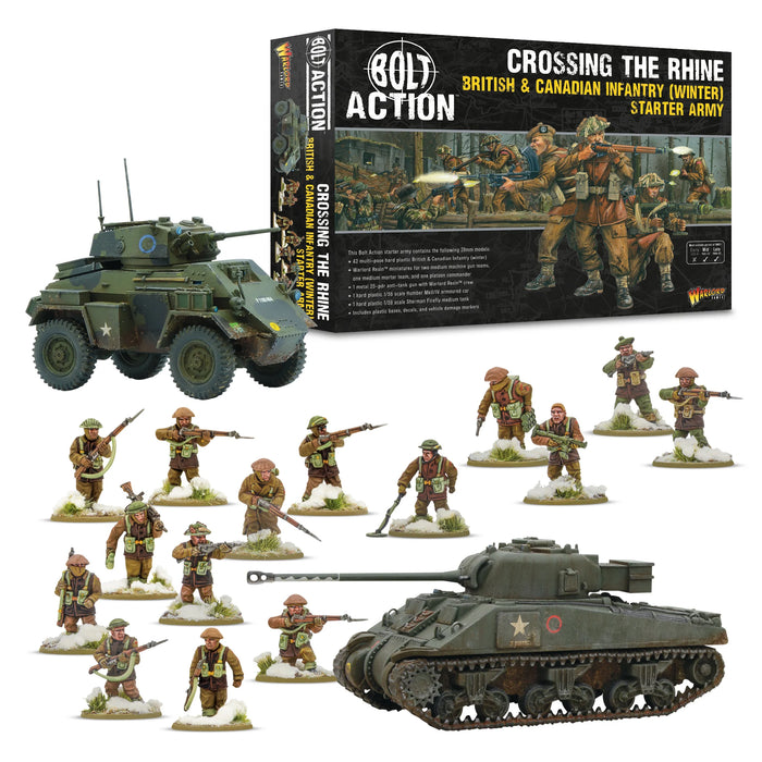 Warlord - Bolt Action  British & Canadian Infantry (Winter) Starter Army "Crossing The Rhine"