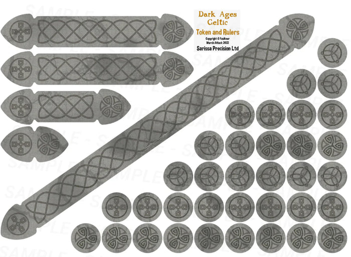 Gripping Beast - Dark Ages Celtic Token & Ruler Set